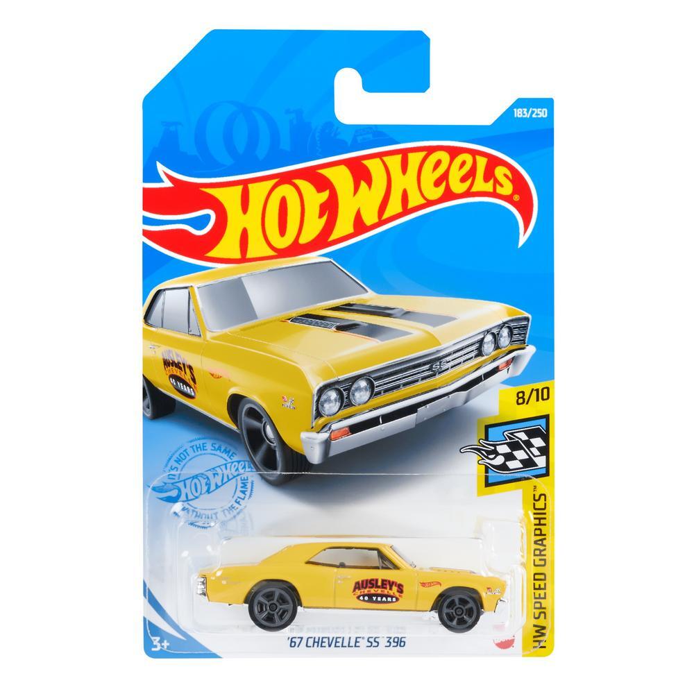 фото Машинка hot wheels коллекционная 67 chevelle ss 396 желтый gtc34