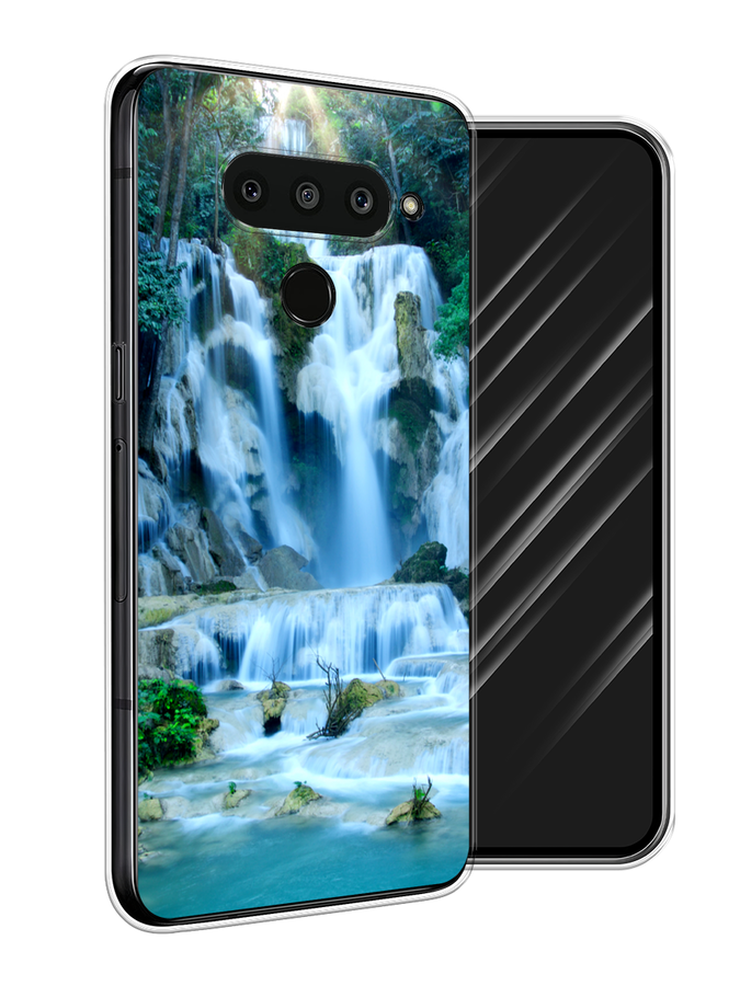 

Чехол Awog на LG V50 ThinQ "Водопад 8", Голубой;зеленый, 83850-4