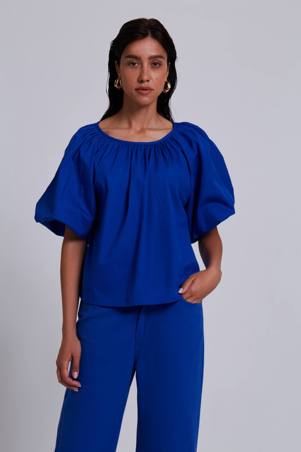 Блуза женская Incity 1.1.1.22.01.04.02169 синяя S