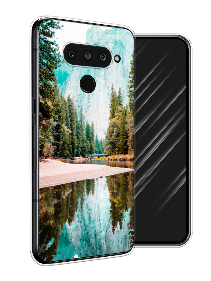 

Чехол Awog на LG V50 ThinQ "Горы 11", Зеленый;голубой, 83850-4