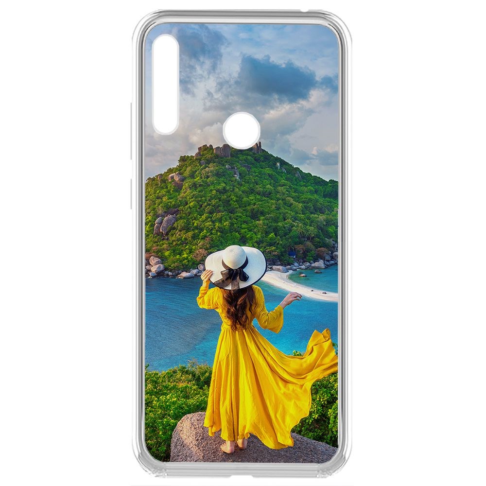 

Чехол-накладка Krutoff Clear Case Платье летнее женское для Huawei Y6 (2019)