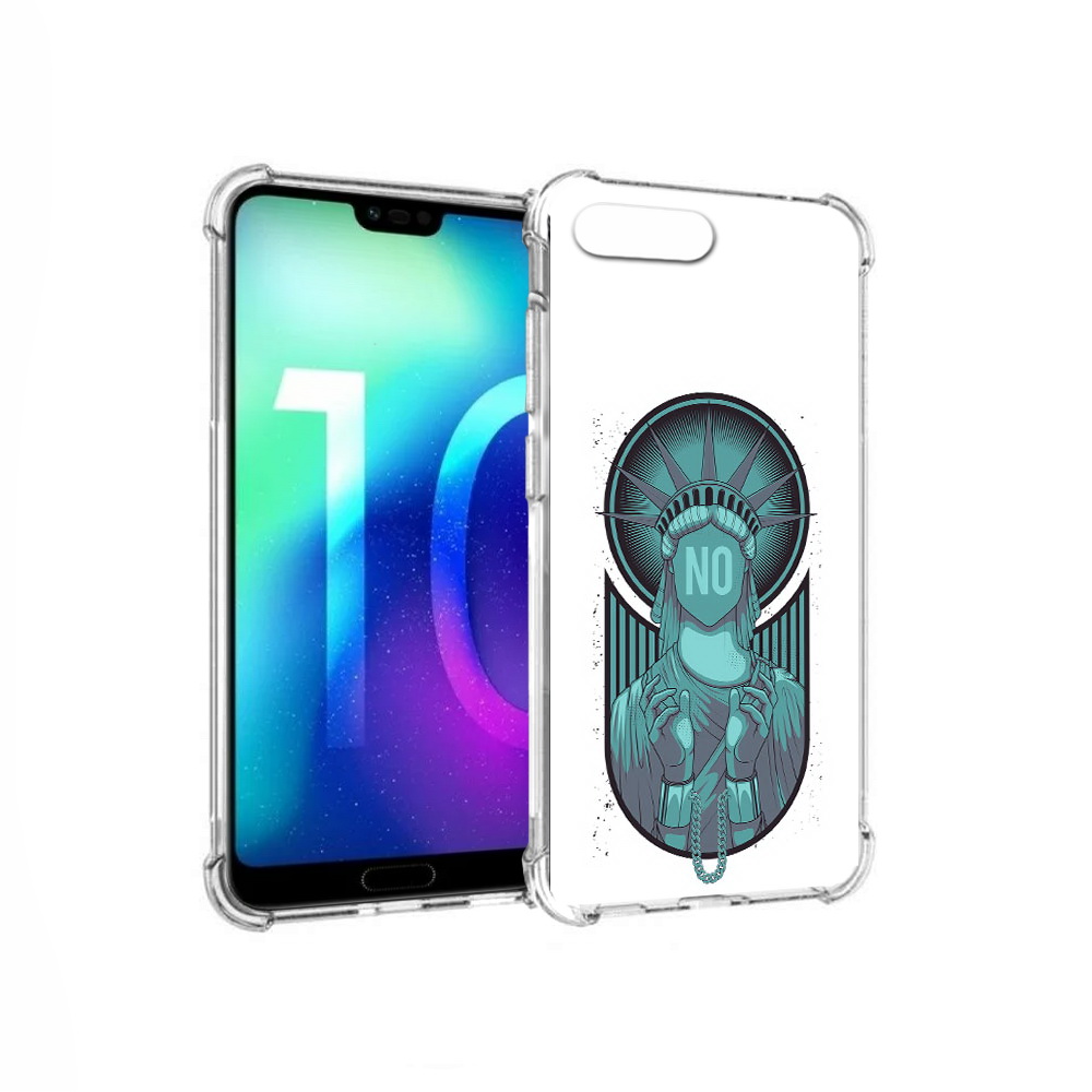 

Чехол MyPads Tocco для Huawei Honor 10 статуя свободы зеленый (PT142657.34.623), Прозрачный, Tocco