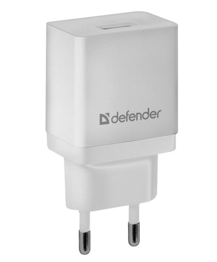 Defender Сетевой адаптер 1xUSB, 5V/2.1А, белый , пакет (EPA-10) (83549)