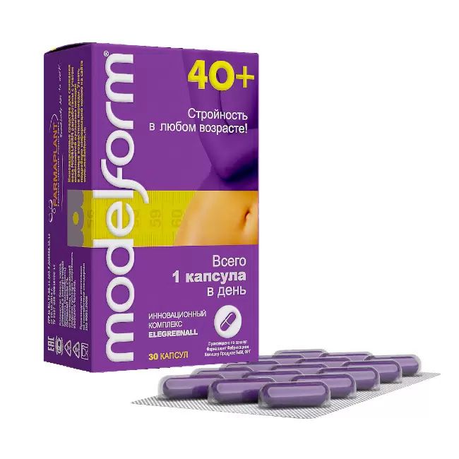 

Modelform 40+ 380 мг капсулы 30 шт., Modelform 40+ 380мг