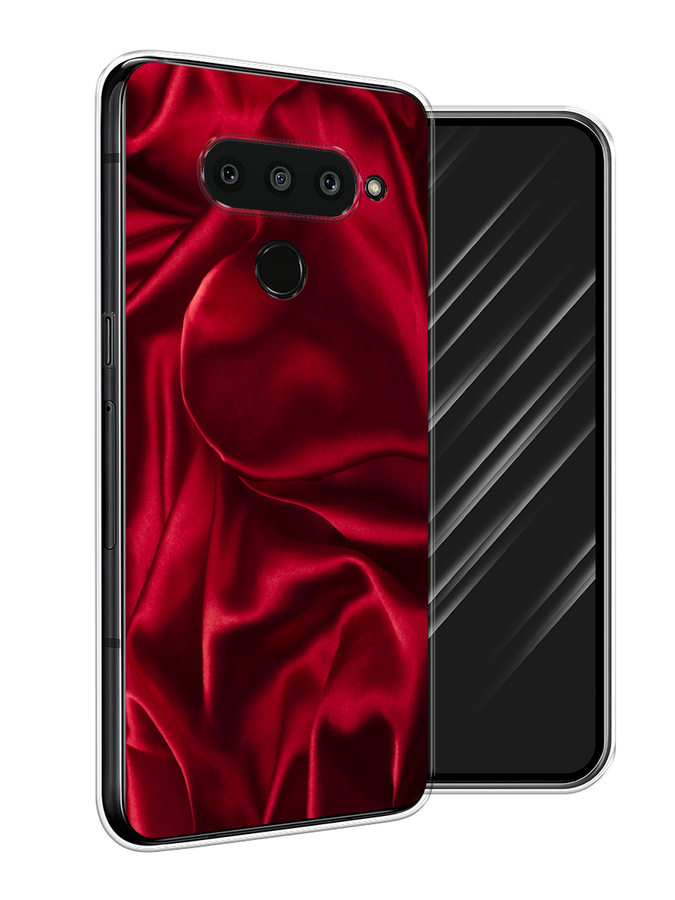 

Чехол Awog на LG V50 ThinQ "Текстура красный шелк", 83850-3