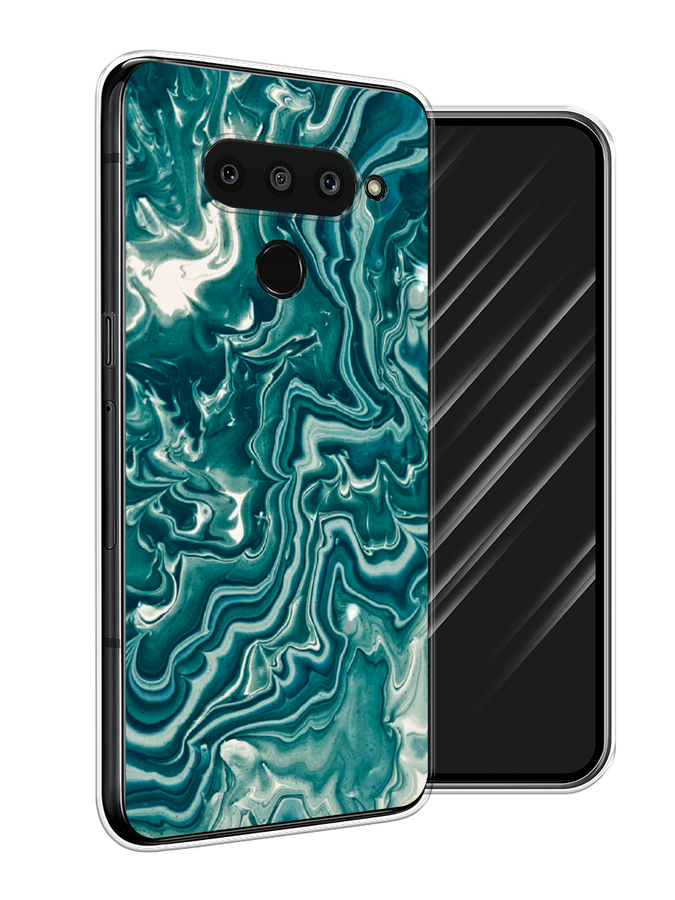 

Чехол Awog на LG V50 ThinQ "Минералы 4", Голубой, 83850-3