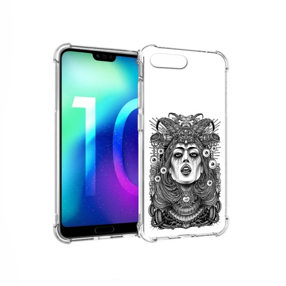 

Чехол MyPads Tocco для Huawei Honor 10 портрет девушки черно белый (PT142657.34.551), Прозрачный, Tocco