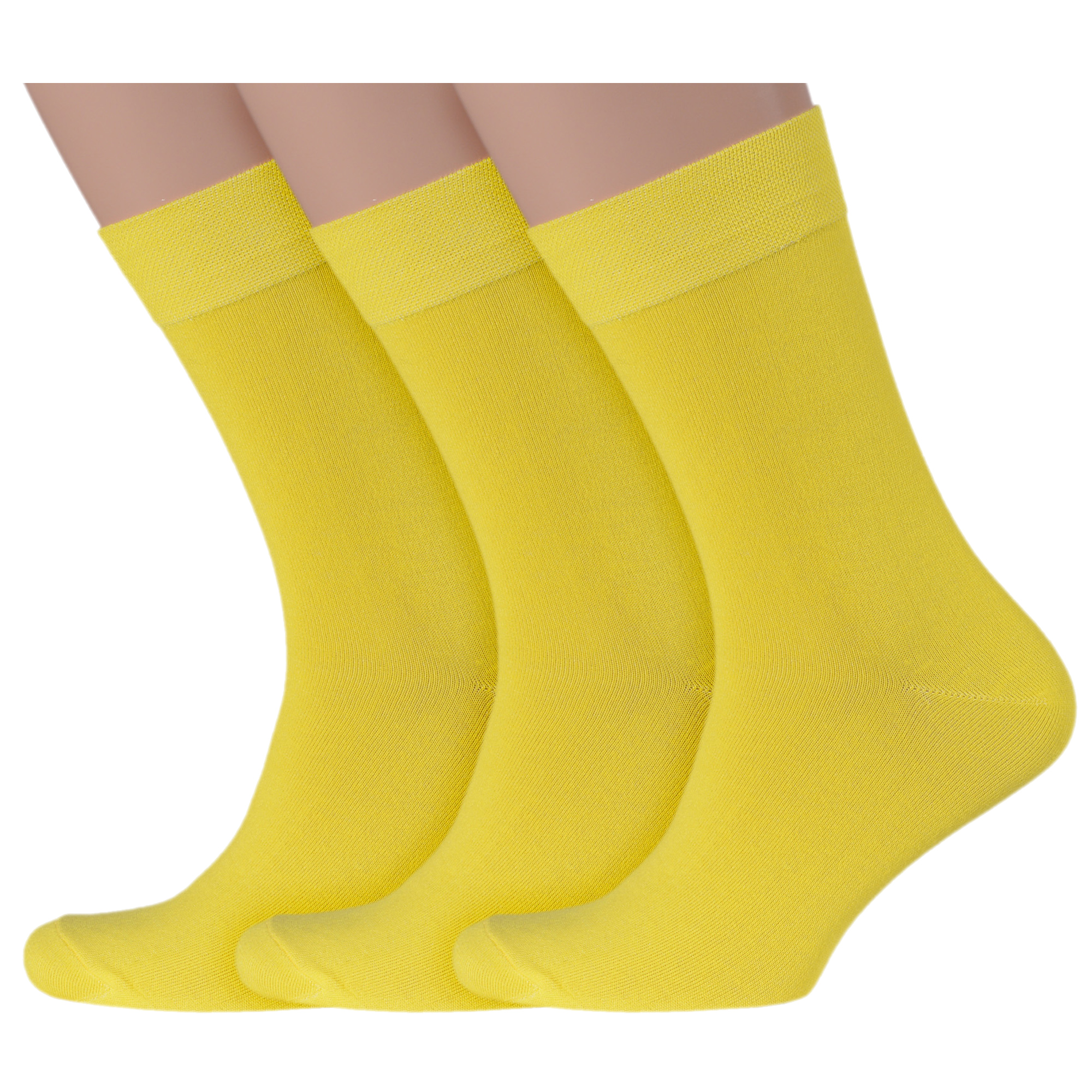 Комплект носков мужских Нева-Сокс 3-В-121 желтых 27