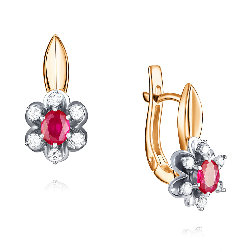 

Серьги из красного золота с бриллиантом/рубином ADAMAS 2416558/01-А501Д-431, 2416558/01-А501Д-431