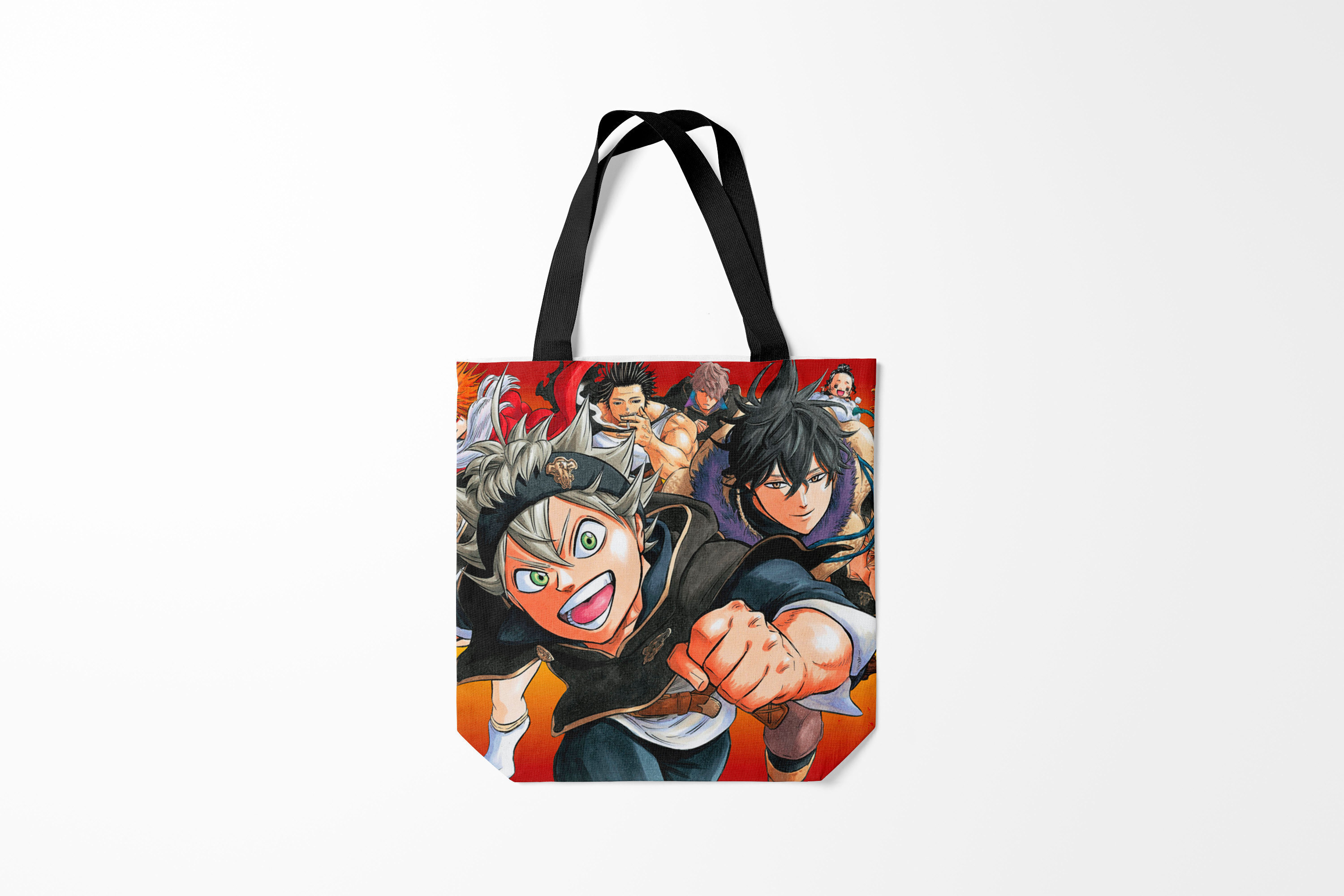 

Сумка шoппер унисекс Burnettie Черный клевер дымящийся фон, черный, Черный клевер дымящийся фон