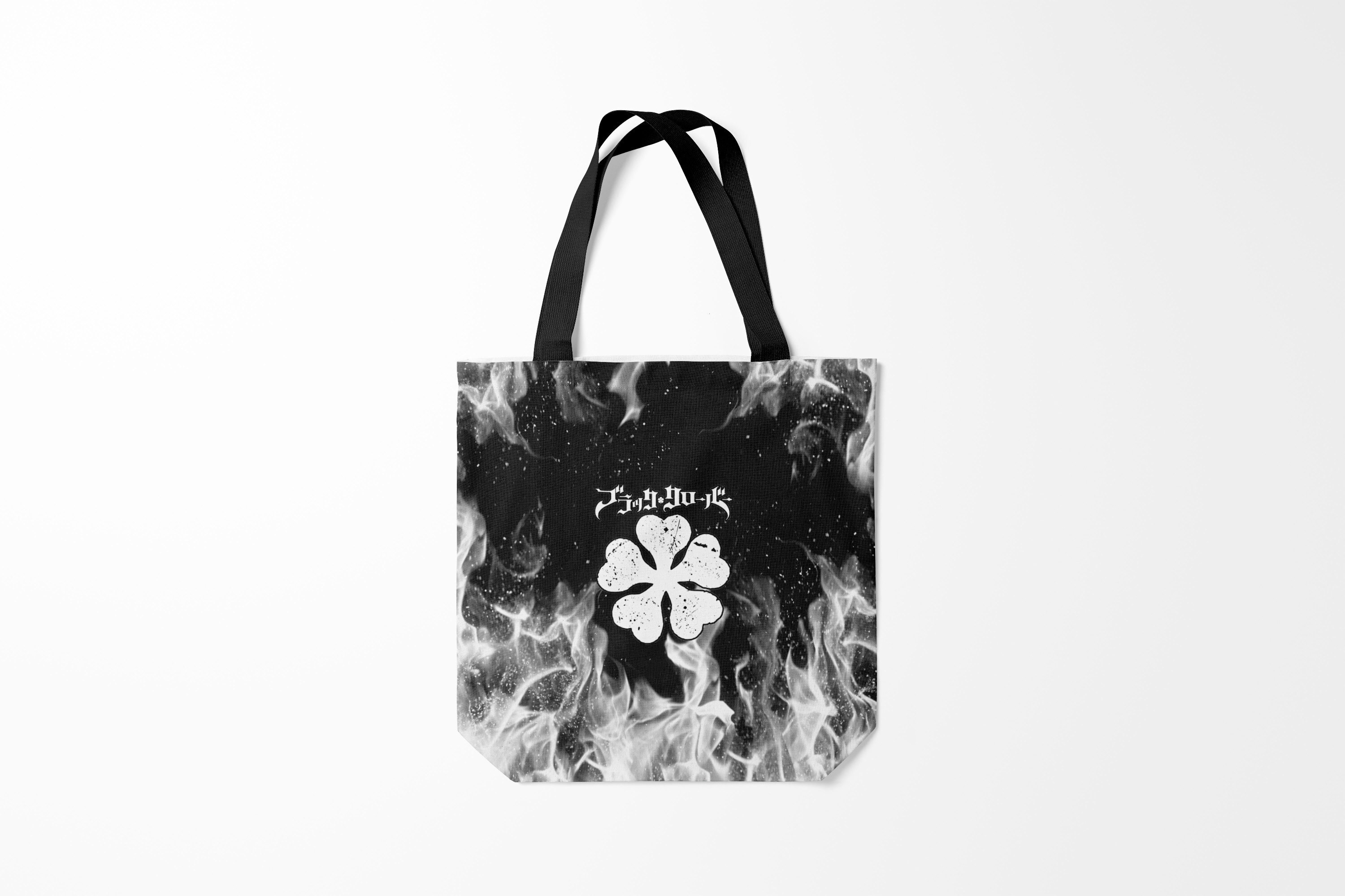 

Сумка шoппер унисекс Burnettie Черный клевер Бык 7, белый, Черный клевер Бык 7