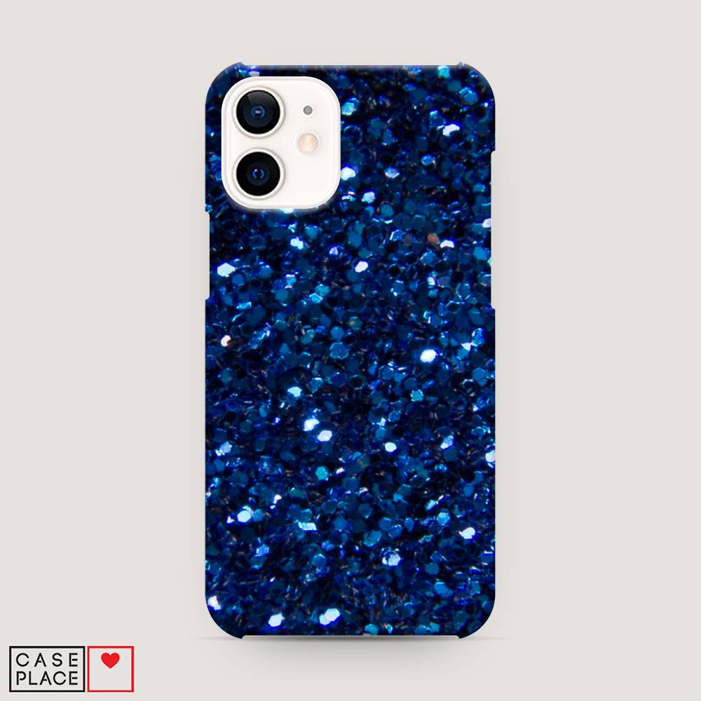 

Пластиковый чехол "Синие блестки рисунок" на Apple iPhone 12 mini, 12620-2