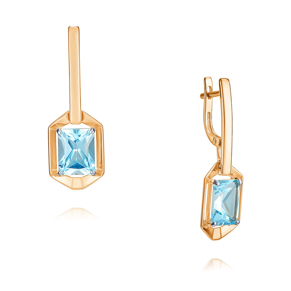 

Серьги из красного золота с топазом ADAMAS 24037988/01-А50-659, 24037988/01-А50-659