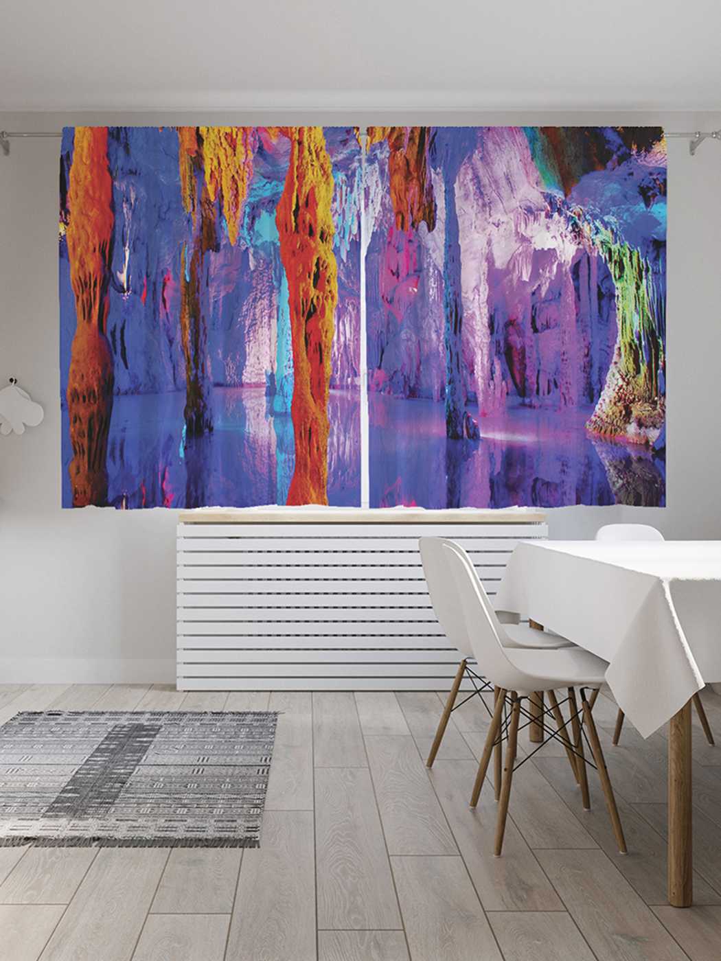 

Шторы JoyArty c фотопечатью "Пещерные сталактиты" из сатена, 290х180 см, Пещерные сталактиты