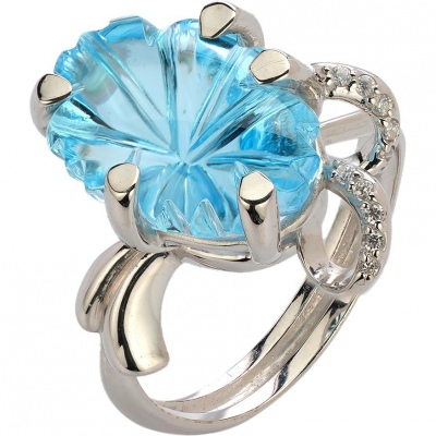 

Кольцо из серебра р. , Эстет 01К3514166-1, фианит/топаз, 01К3514166-1