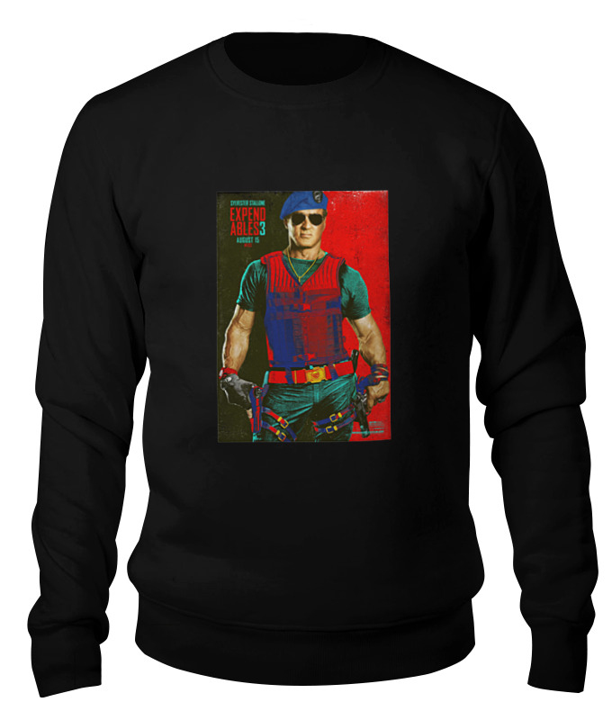 

Свитшот унисекс Printio Expendables iii stallone colors черный XL, Expendables iii stallone colors