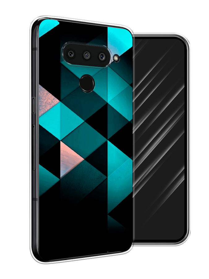 

Чехол Awog на LG V50 ThinQ "Геометрия 16", Голубой;черный, 83850-3