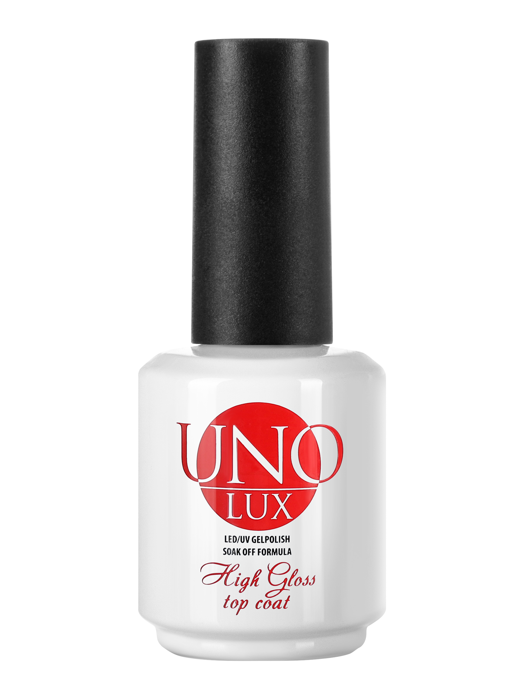 Топ для гель-лака UNO LUX глянцевый финиш для ногтей без липкого слоя, прозрачный, 16 г