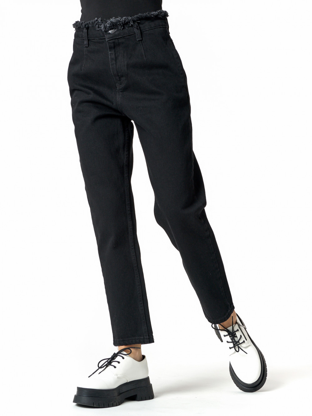 

Джинсы женские NoBrand AD816-1 черные L; XL, AD816-1