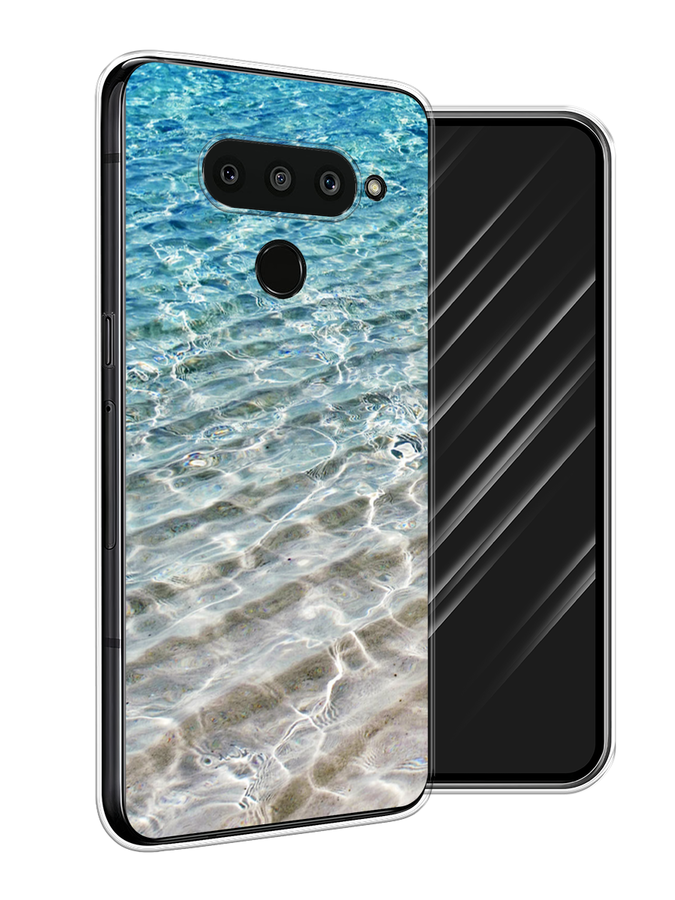 

Чехол Awog на LG V50 ThinQ "Волны 10", Голубой, 83850-4