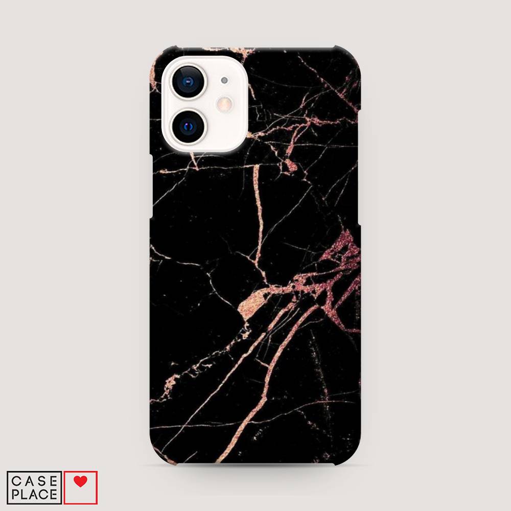 

Пластиковый чехол "Мрамор розовое золото" на Apple iPhone 12 mini, 12620-2