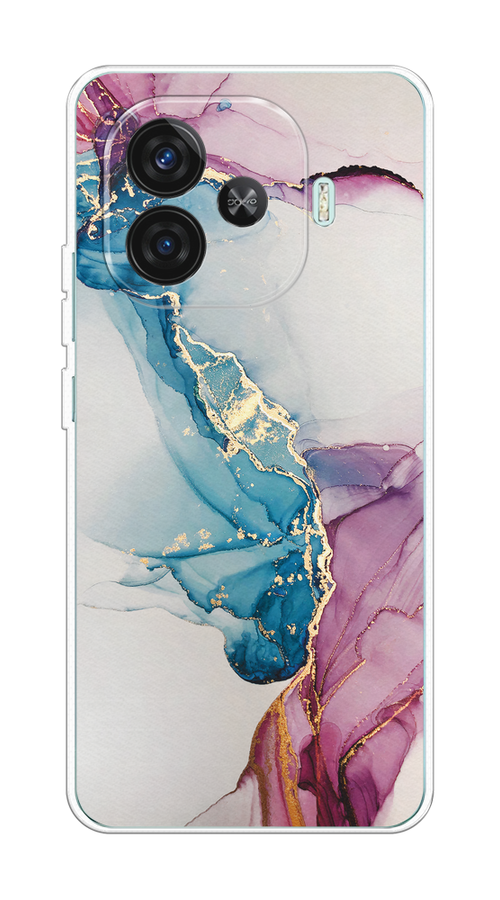 

Чехол на Vivo iQOO Z9 Розовые разводы рисунок, Синий;розовый;золотистый, 2612150-1
