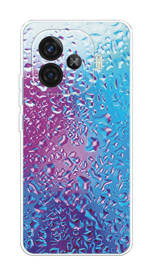 

Чехол на Vivo iQOO Z9 Капли на стекле, Бирюзовый;розовый, 2612150-1
