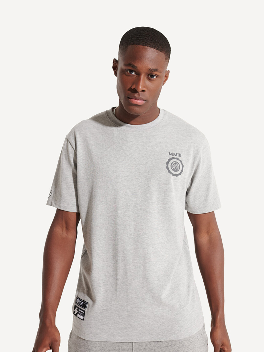 

Футболка мужская Superdry VARSITY ARCH TEE серая XL, VARSITY ARCH TEE
