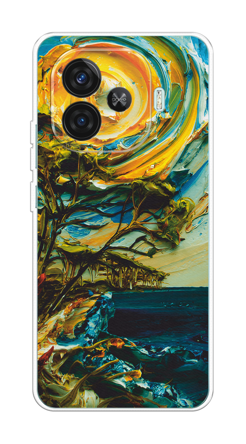 

Чехол на Vivo iQOO Z9 Солнце живопись, Желтый;синий, 2612150-1