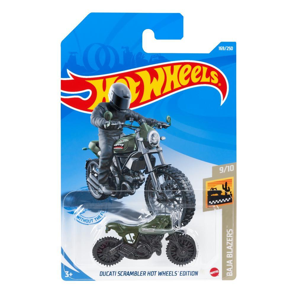 

Мотоцикл Hot Wheels коллекционный DUCATI SCRAMBLER Hot Wheels Edition зеленый GTB60, GTB60