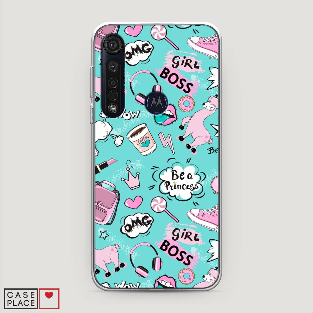 

Чехол Awog на Motorola Moto G8 Plus / Моторола Мото G8 Plus "Стильная лама", Разноцветный, 241450-1