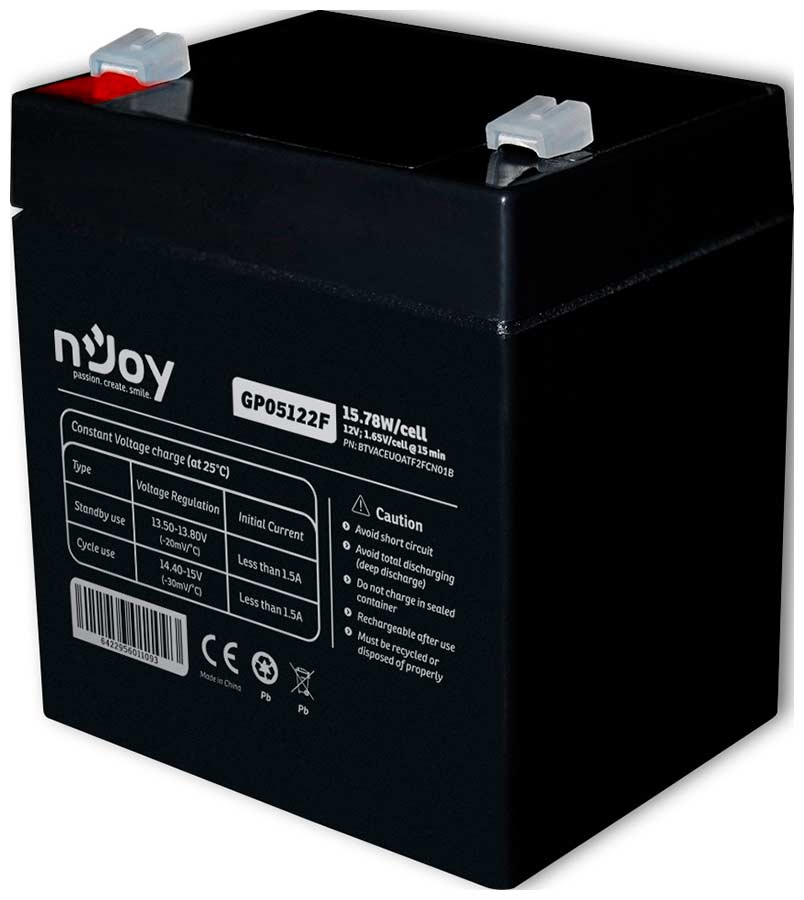 фото Батарея для ибп njoy gp05122f, черный