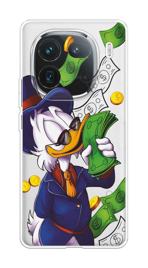 

Чехол на Vivo iQOO 12 Scrooge McDuck with Money, Синий;зеленый;белый, 2612050-1