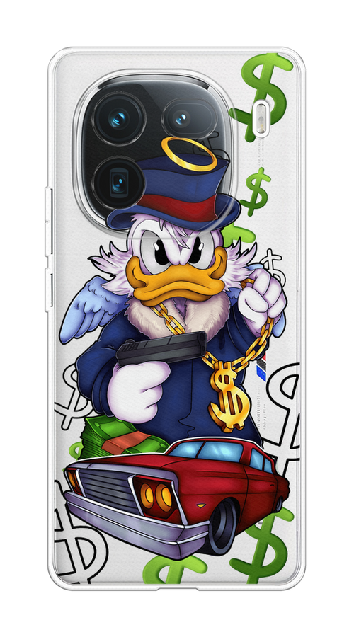 

Чехол на Vivo iQOO 12 Scrooge McDuck with a Gold Chain, Красный;синий;белый, 2612050-1