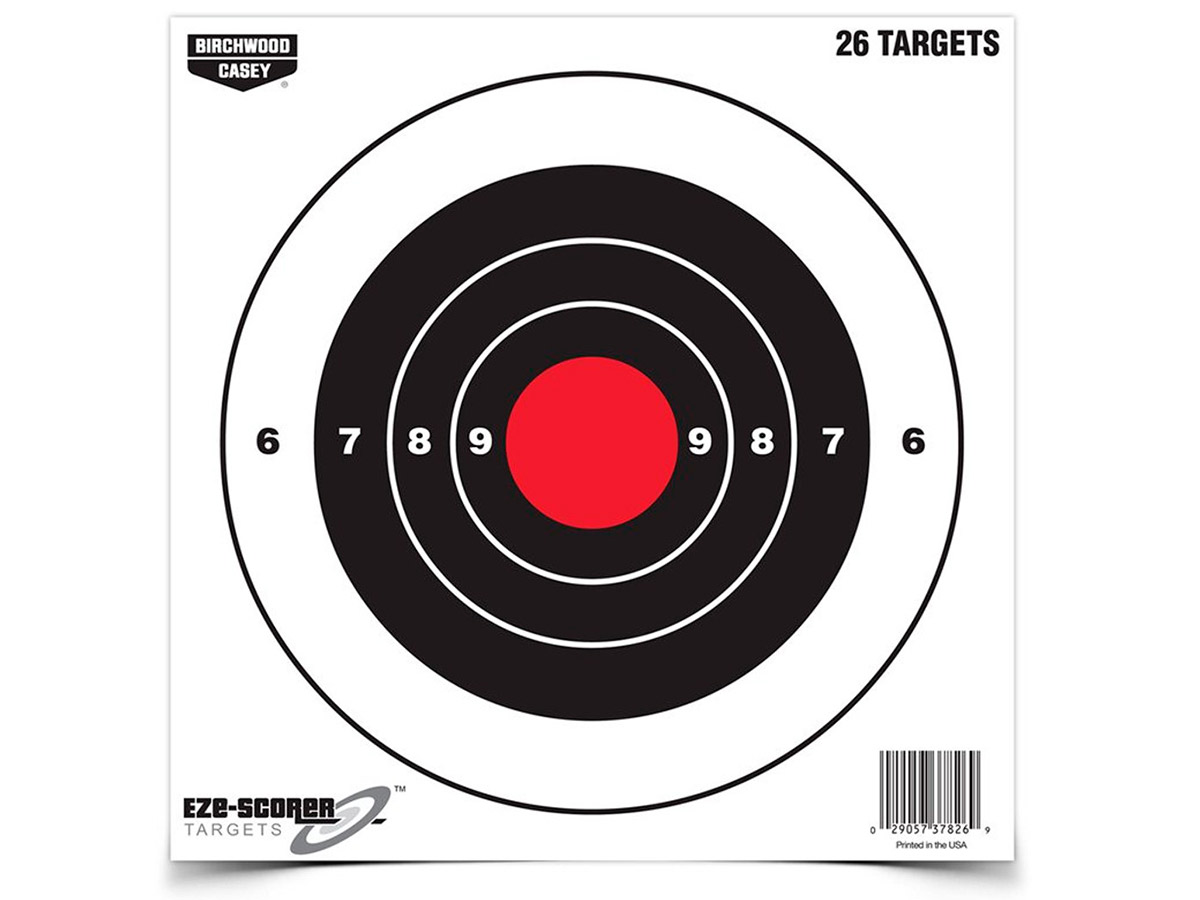 Мишень бумажная Birchwood Eze-Scorer Bull's-eye Paper Target 8