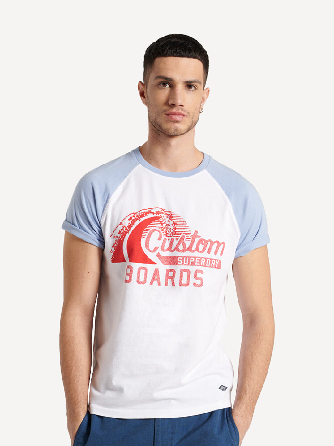

Футболка мужская Superdry CALI SURF GRAPHIC BASEBALL TEE белая S, CALI SURF GRAPHIC BASEBALL TEE