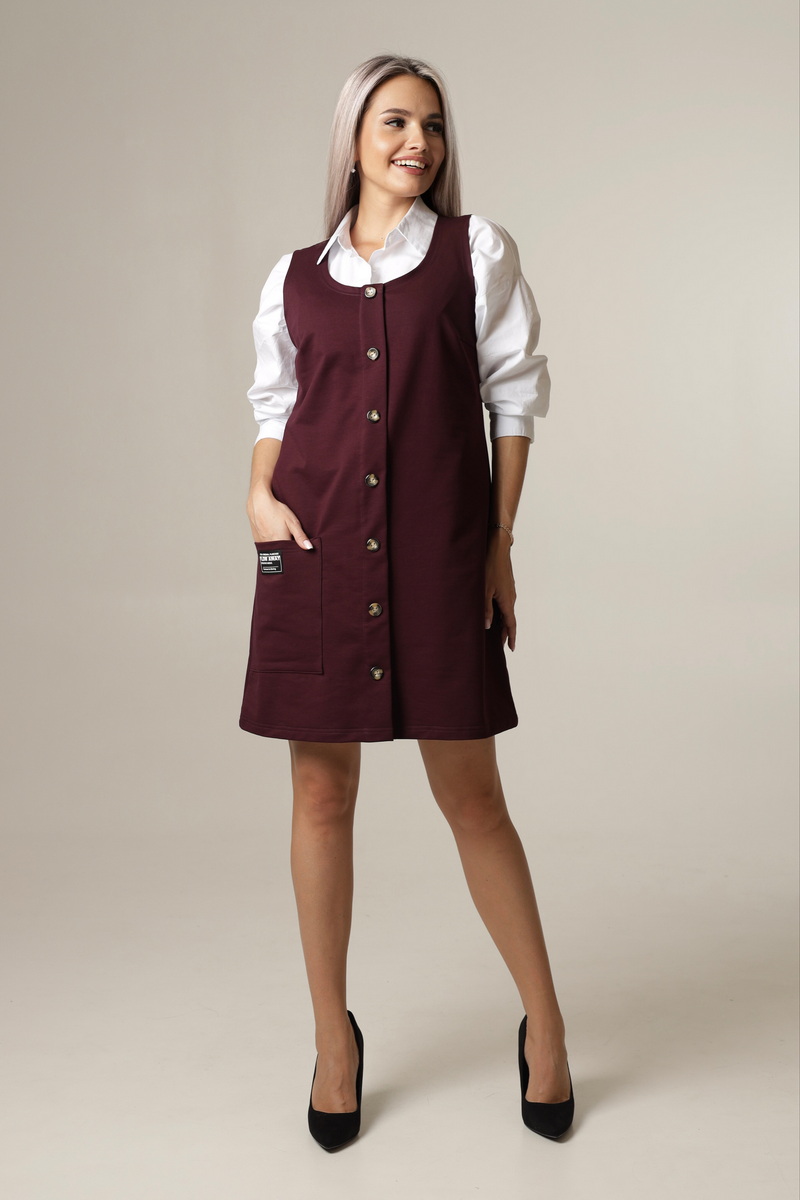

Сарафан женский Elenatex СА-102 бордовый 52 RU, СА-102
