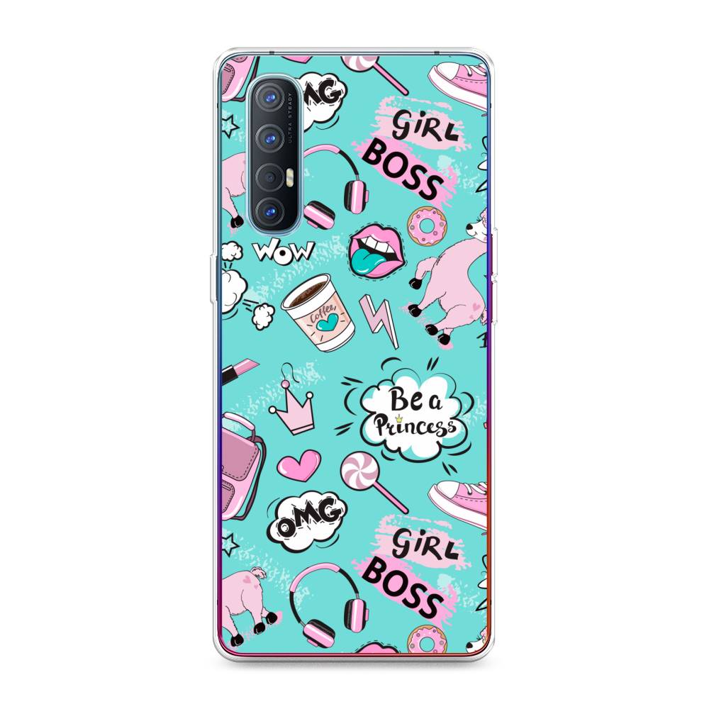 

Чехол Awog на Oppo Reno 3 Pro "Стильная лама", Разноцветный, 252550-1