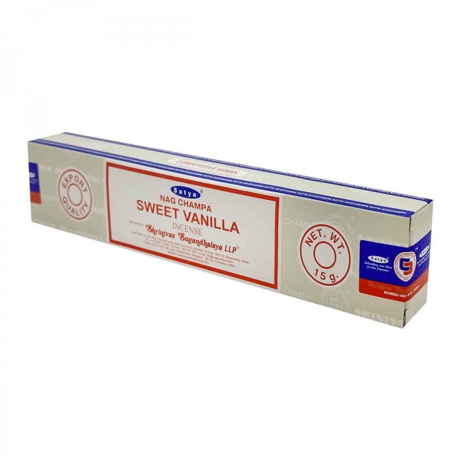 фото Благовоние сладкая ваниль (sweet vanilla incense sticks) satya 15г