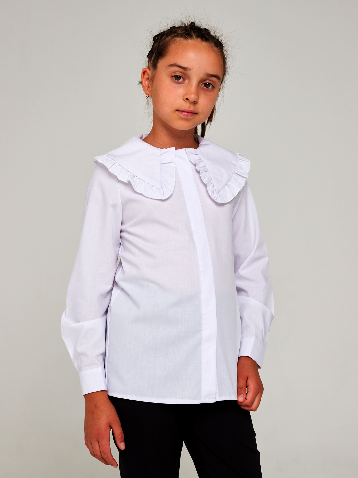 Блузка детская IRINA EGOROVA Карина, белый, 146