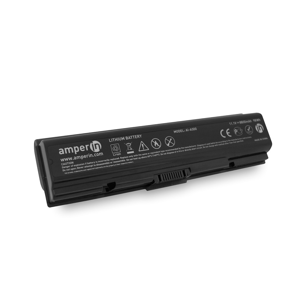 фото Аккумуляторная батарея amperin для ноутбука toshiba satellite a500 11.1v 8800mah ai-a500