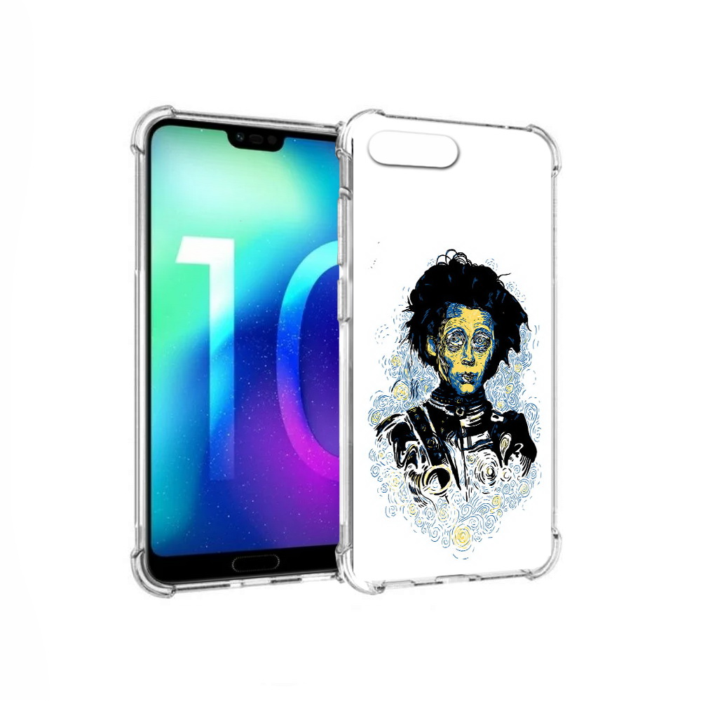 

Чехол MyPads Tocco для Huawei Honor 10 парень черно-белый абстракция (PT142657.34.535), Прозрачный, Tocco