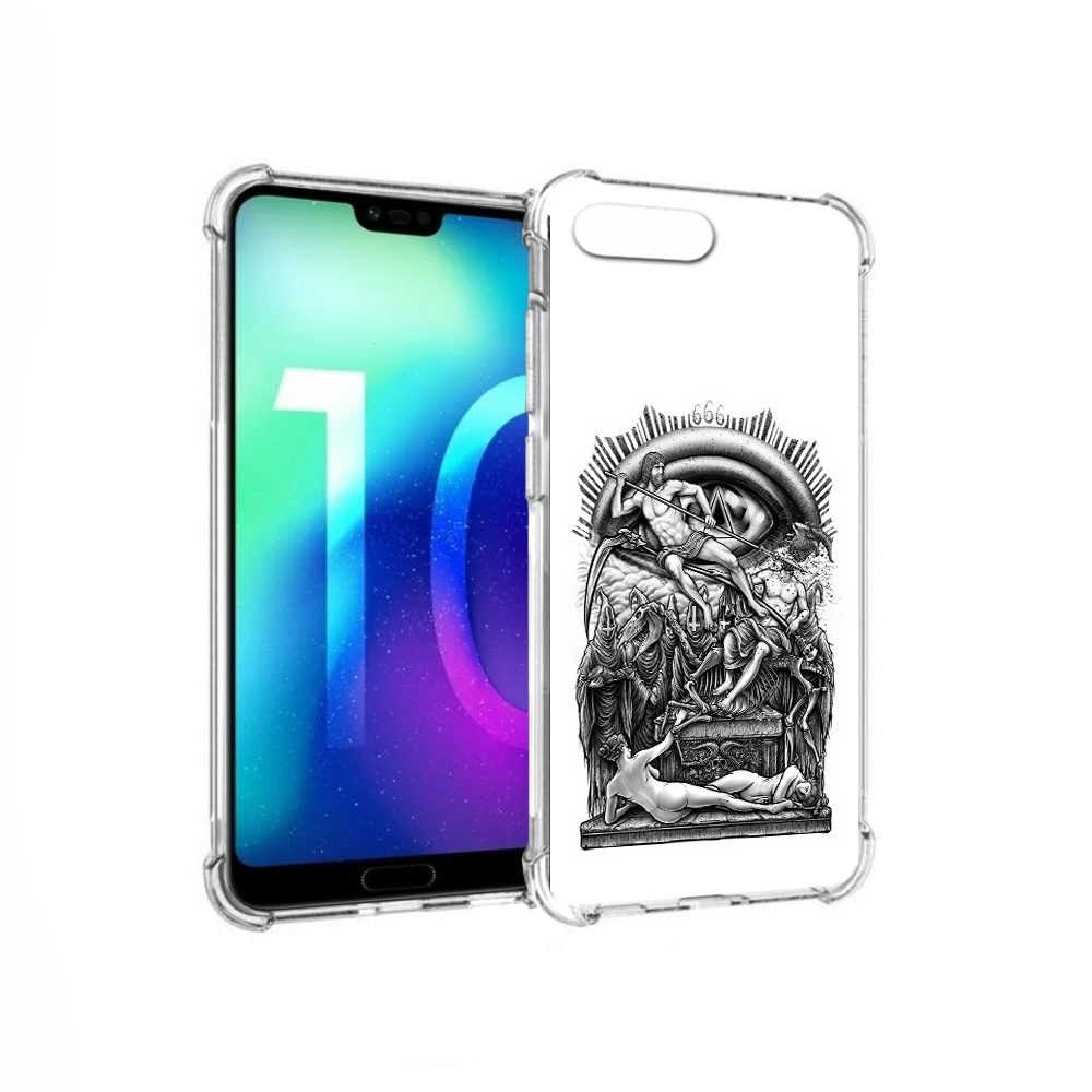 

Чехол MyPads Tocco для Huawei Honor 10 оракул черно белый (PT142657.34.528), Прозрачный, Tocco