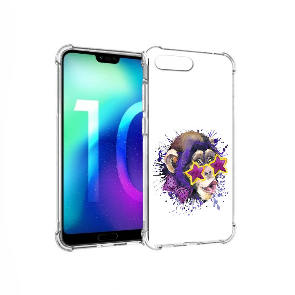 Чехол MyPads Tocco для Huawei Honor 10 обезьяна в очках (PT142657.34.524)