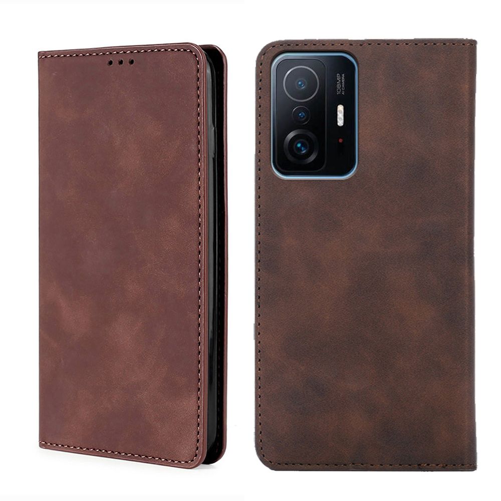 

Чехол-книжка MyPads для Xiaomi 11T / 11T Pro / Сяоми 11T/11T Про мягкое прикосновение (..., Коричневый