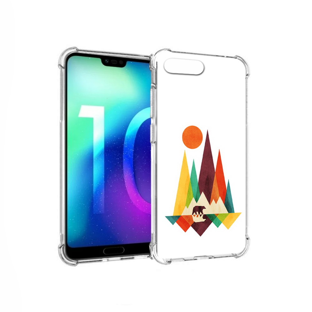 

Чехол MyPads Tocco для Huawei Honor 10 нарисованные горы с медведем (PT142657.34.506), Прозрачный, Tocco