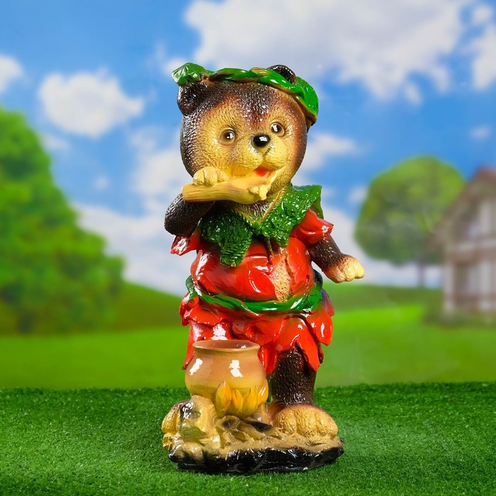 

Садовая фигура "Медведь с ложкой" красный, 43х22х23см