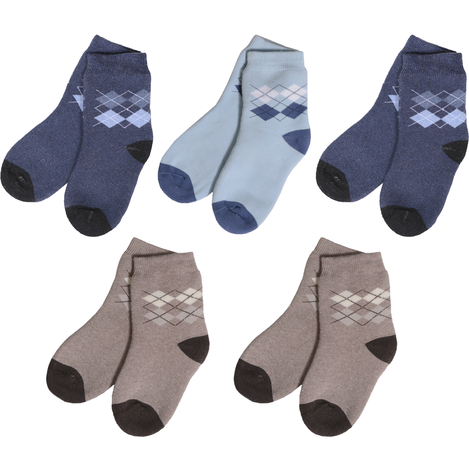 Носки детские Rusocks 5-Д-49 цв. бежевый; синий; коричневый; голубой р. 14-16