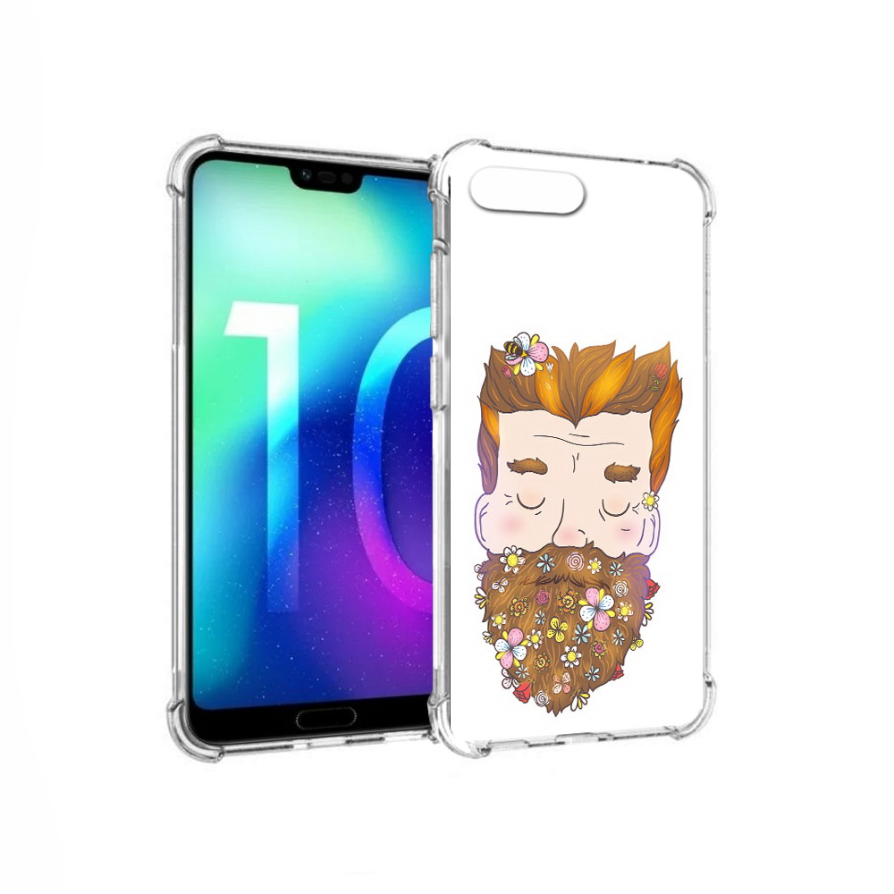 Чехол MyPads Tocco для Huawei Honor 10 мужчина с цветами в бороде (PT142657.34.489)