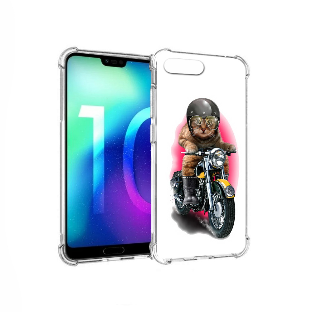 

Чехол MyPads Tocco для Huawei Honor 10 мото-кот (PT142657.34.485), Прозрачный, Tocco